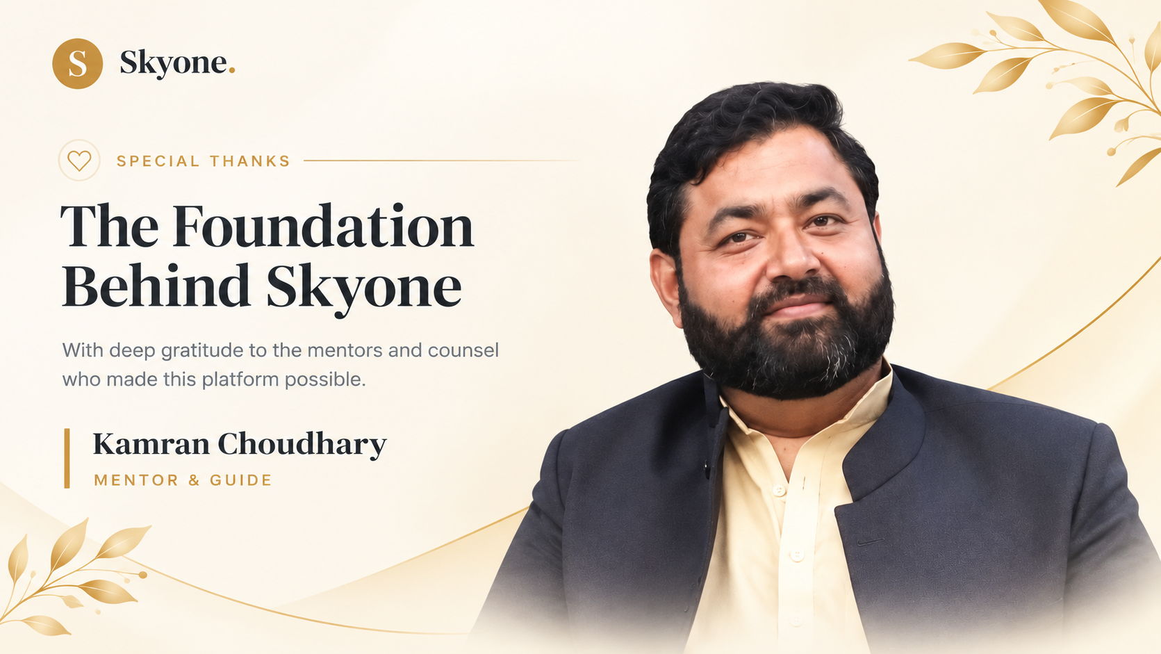 Kamran Choudhary mentor banner